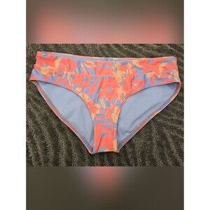 Prana Floral Bikini Bottoms in Coral and Light Blue